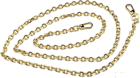 HAHIYO Mini Pochette Purse Chain Strap Thin Wide 6mm for LV Length 43.3 inches Thick 2mm Shiny Gold for Shoulder Cross Body Sling Handbag Wallet C...
