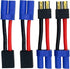 2 Pairs RC LiPo Battery Connector Adapter Compatible with Lipo Battery Plug to EC5 Male Female on ESC Charge...