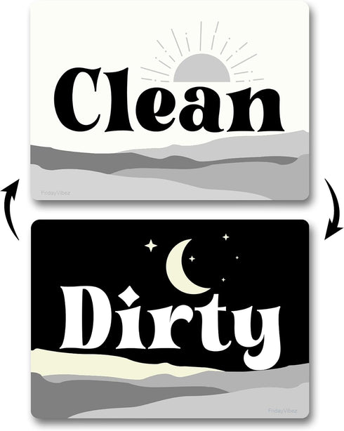Boho Decor Dishwasher Magnet Clean Dirty Sign, Strong Clean Dirty Magnet for Dishwasher, Universal Dirty Clean Dishwasher Magnet Indicator for Kit...