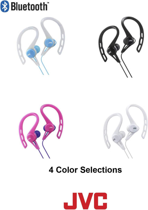 JVC Wireless Sports Ear Clip Headphones, Bluetooth Connectivity, Sweat Proof IPX2, Pivot Motion Fit - HAEC20BTP (Pink)......