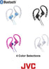 JVC Wireless Sports Ear Clip Headphones, Bluetooth Connectivity, Sweat Proof IPX2, Pivot Motion Fit - HAEC20BTP (Pink)......