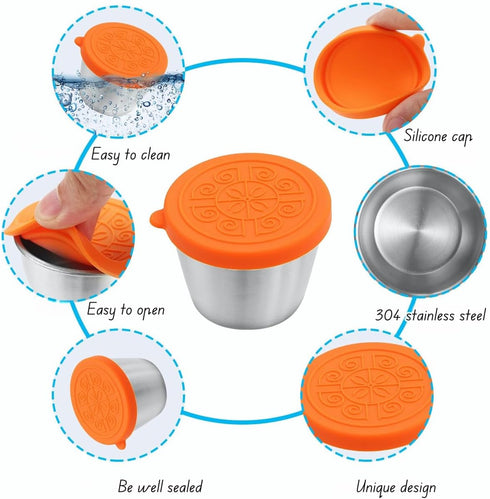 Ramekins 3 Pack 1.7/2.5/3.5/ Oz Stainless Steel Condiment Sauce Cups, Metal Ramekins, Commercial Grade, Multifunctional, Ideal for All Hot and Col...