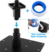 Straight Shower Arm with Flange Ceiling Mount Square Shower Extender for Fixed Shower Head 3 Inch Rainfall Shower Head Arm Extension, Matte Black...
