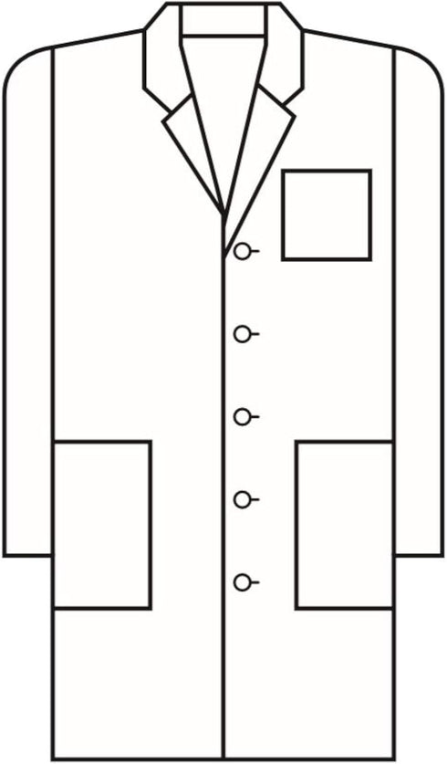 Meta 15112 Fundamentals Mens 38" Lab Coat White XS...