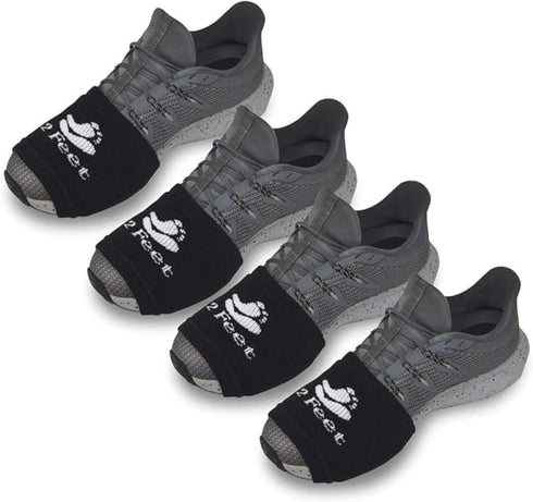 2 FEET Socks for Dancing on Smooth Floors, Dance Socks Over Sneakers, Smooth Pivots and Turns on Wood Floors, 4 Pairs Pack (Black)...