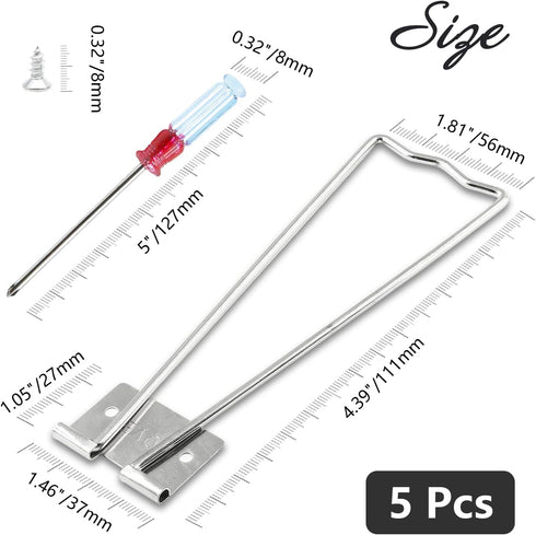 5 Pcs Easel Back, Iron Picture Frame Easel Back, Photo Frame Easel Back Stand with Screws & Screwdriver (Silver)...