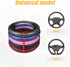 Carbon Fiber Car Steering Wheel Cover, Universal 15 inch Breathable Anti Slip Steering Wheel Covers, Car Interior Accessories for Men and Women, F...