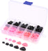 Yetaha 150PCS Plastic Nose, 5 Sizes Craft Triangle Nose for Stuffed Animals Doll, Bear, Dog, Puppet DIY Making, Black&Pink...