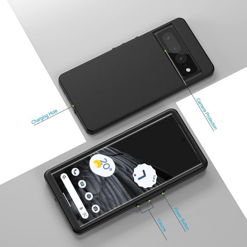 Lanhiem Pixel 7 Pro Case, IP68 Waterproof Dustproof Case with Built-in Screen Protector, Rugged Full Body Shockproof Protective Cover for Google P...