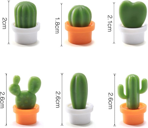 12 PCS Cactus Fridge Magnets, Mini Plant Refrigerator Magnets, 3D Cute Fridge Magnets, Fun Magnets for Refrigerator Whiteboard...