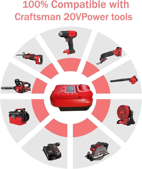 Battery Adapter for Craftsman 20V Cordless Tools,DM18MAN Adaptor for DeWalt 20V and for Milwaukee 18V Li-on Battery Convert to for Craftsman New 2...