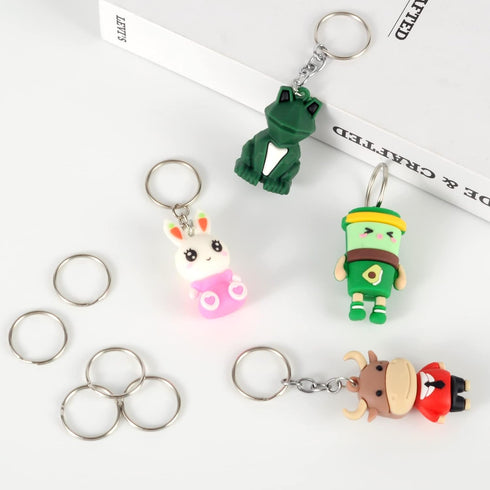 100PCS Split Key Rings Bulk for Keychain and Crafts Keychain Rings (Silver 25mm)...