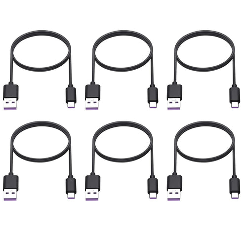 Smays USB Type C Cable USB-A to USB-C Charging Cable 6 ft Multipack, 6-Pack...