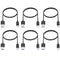 Smays USB Type C Cable USB-A to USB-C Charging Cable 6 ft Multipack, 6-Pack...