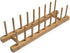 Brown Plate Wood Dish Drying Rack | Kitchen Countertop Plate Drainers | Pot Lid Holder - 17" x 4.5" x 4"...