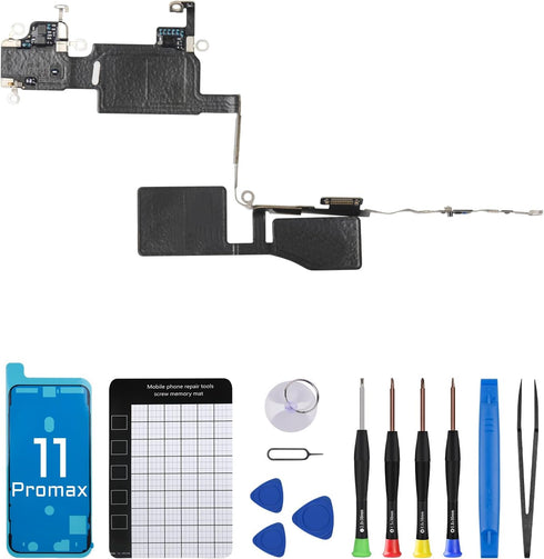 for iPhone 11 PRO MAX WiFi Bluetooth Antenna Flex Cable Replacement 11PROMAX WLAN Bluetooth Antenna Connector with Repair Fix Tool A2161 A2220 A22...