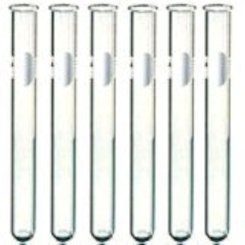 6 Pack - 20x150mm Pyrex Glass Test Tubes with Rim and Marking Spot...