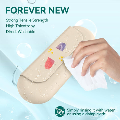 Proke Silicone Travel Makeup Brush Holder, Makeup Bag Travel Cosmetic Bag Travel Makeup Brush Bag Makeup Organizer Bag Travel Essentials With Anti...