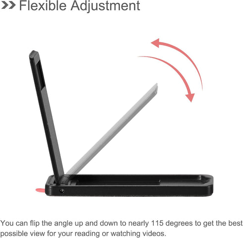 uxcell Ultra-Thin Phone Stands, Horizontal & Vertical Desk Stand, Stick on Portable Phone Stand for Most Smartphones, Phone Cases, Tablets, Black....