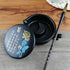 Multifunctional Chinese Calligraphy Handmade Porcelain Ink Well Dish Ceramic Inkslab Inkstone with Brush Holder for Beginners Paintings Writings D...