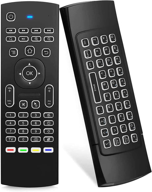 MX3 Pro Mini Keyboard Backlight Fly Remote Mouse,Android TV Remote Control,IR Learning Mini Wireless Keyboard for Android TV Box.HTPC.IPTV.Pad.PS3...