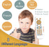 Baby TV Remote Control Toy with Music Sound and Light, Toddler Realistic Play TV Remote Toys Early Educational Learning Toy with 3 Language Musica...