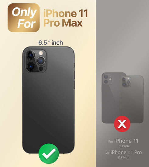 XYZ for iPhone 11 Pro Max Case with Stand, Phone Case with Double Ring Kickstand, Women Girl Cute Love-Heart Luxury Bling Protective Case Heart fo...