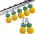 Chictie Yellow Pineapple Shower Curtain Hooks Set of 12,Cute Fruit Design Stainless Steel Shower Hooks Decorative Hanger Rings Rust Resistant for ...