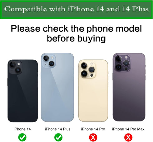 Dogxiong 2pcs/Set Rear Back Camera Glass Lens Replacement for iPhone 14 for iPhone 14 Plus Glass Camera Lens Covers Replacement with Adhesive Prei...