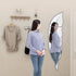 3D Acrylic Mirror Wall Decor Stickers, 11.8x49.2 Inches Feather Shaped DIY Self-Adhesive Wall Art Decals, Home Decorations for Living Room, Bedroo...