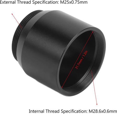 1.25 Inch to C CS Mount Connect Adapter, 1.25 inches Telescope Filter Threads Connecter, for Astrophotography...