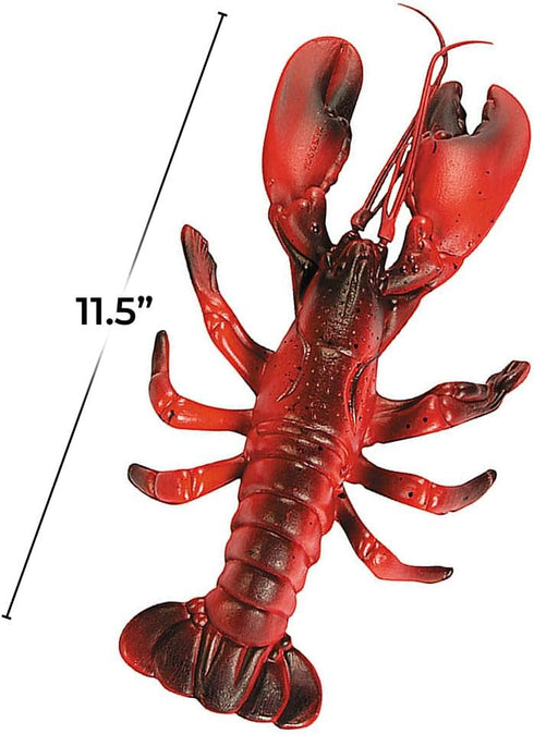 Fun Express Plastic Lobster Luau and Seaside Party Decor Accents - Red (1 Piece)...