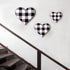 Jetec 3 Pcs Heart Shaped Wood Sign Gray Purple Buffalo Plaid Decor Wooden Heart Wall Sign Rustic Hanging love Plaque Wall Decor for Kitchen Bedroo...
