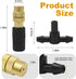 3-Way Atomizing Nozzle with Drip Irrigation Connector Irrigation Nozzle for 1/4-inch Drip Tubing Brass Misting Nozzles Tees for Gardens, Irrigatio...