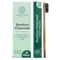 4-Pack Adult Organic Bamboo Charcoal Toothbrushes Set - Biodegradable & Natural - Perfect for Adults Aesthetic - with Soft Bristles for Gentle Bru...