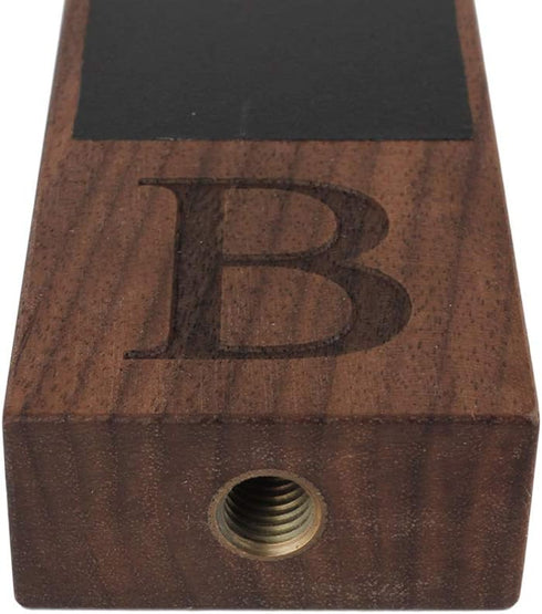 Monogrammed B Chalkboard Beer Tap Handle for Home Brew Kegerators, Home Bar, Kegerator Tap Handles, Gift for Him, 8 Inch Tall Walnut Wood...