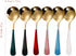 Soup Spoons Stainless Steel 304 Stainless Steel Round Head Spoons Modern Thick Short handle 304 Stainless Spoons Used for Soup, Grain, Dessert, Fr...