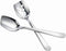 IMEEA Flat Edge Spoon 18/8 Stainless Steel Flat Bottom Serving Spoon for Cooking 8-Inch Slotted Spoon, Set of 2...