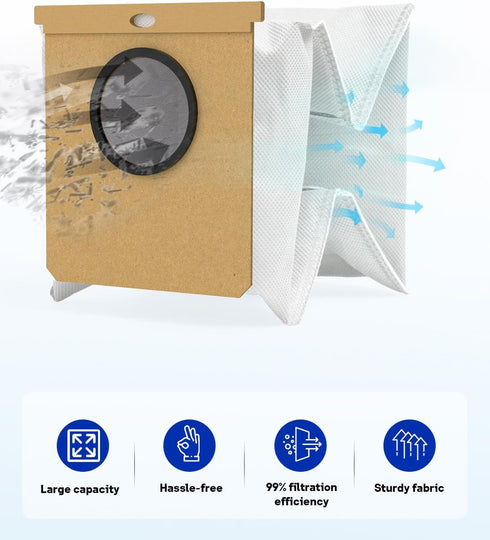 Dust bags for eufy L50 SES, L60 SES Self-Empty Station, 6 Pack...