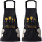 DILLMAN Women Kitchen Apron with Hand Wipe Pockets?Big Pocket,Hand-wiping, Waterproof for Cooking Baking...