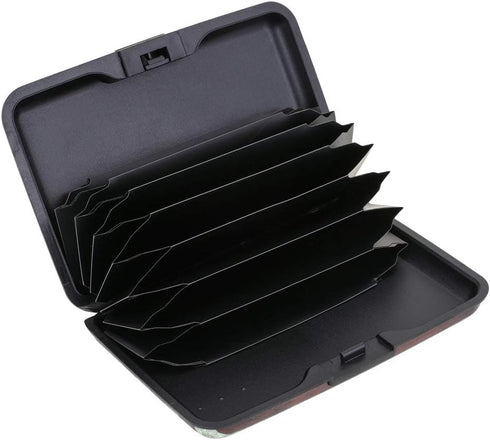 ELFISH Mini RFID Aluminum Wallet Credit Cards Holder Business Card Case Metal ID Case for Men Women (Flag)...