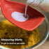 Large Silicone Cooking Spoon, Non-Stick Solid Spoon set with Deep Bolw and Measurement Mark for Mixing, Serving, Draining, Scooping, Scraping, Hea...