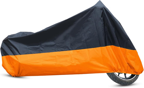 uxcell L 190T Rain Dust Protector Black+Orange Scooter Motorcycle Cover 86" for Harley Davidson...
