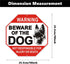 Warning Beware of Dog Sign 10 x 10 Inches - Rust Free Aluminum Dog Warning Signs, Not Responsible for Injury Or Death Warning Dog Sign for Home, B...