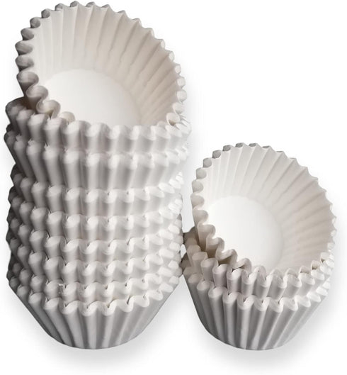 White Mini Cupcake Liners - 300-Pack - Mini Cups Sized Paper Cupcake Wrappers - Fits Perfectly Any Mini Muffin Baking Pan - Cup Cake Liner for Cup...