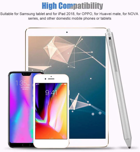 Soft Head Stylus Universal Cloth Head Lightweight Touch Screen Stylus Pen for Smartphones/Tablet(Silver)......