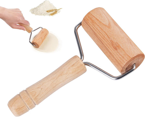 Rolling Pin, Wooden Rolling Pins For Baking, Pizza Dough Roller, Not Easy To Crack, Non-Stick Wood Pastry Roller, Essential Kitchen Utensils....
