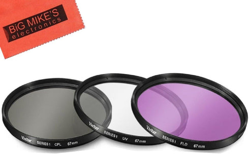 67mm Multi-Coated 3 Piece Filter Kit (UV-CPL-FLD) for Nikon D5600, D7500 with AF-S DX NIKKOR 18-140mm f/3.5-5.6G ED VR...
