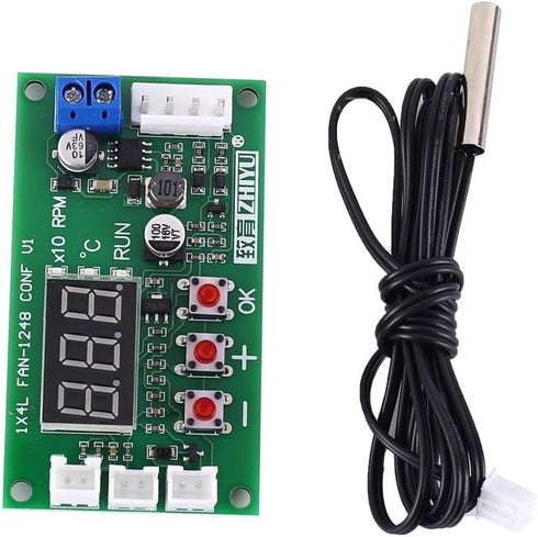 DONGKER Fan Temperature Controller Module,DC 12V 24V 48V 4-Wire PWM Driver Module for PC Fan/Alarm...