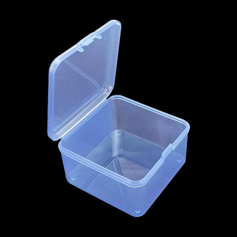 Goodma 18 Pieces Square Empty Mini Plastic Organizer Storage Box Containers with Hinged Lids for Small Items and Other Craft Projects (Blue, 2.56 ...